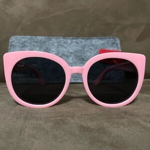 Polarspex Polarized Retro Kids Cat Eye Pink Girls Sunglasses Felt Pouch